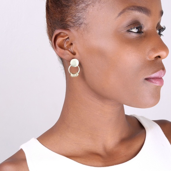 Soko brass fringe drop earrings - Picture 1 of 2